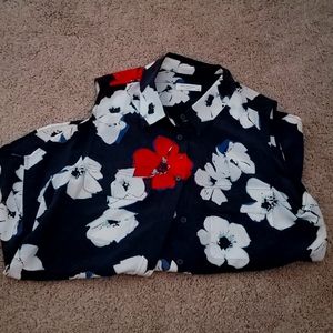 Brand New Womens Equipment sleeveless Silk Blouse Size Large